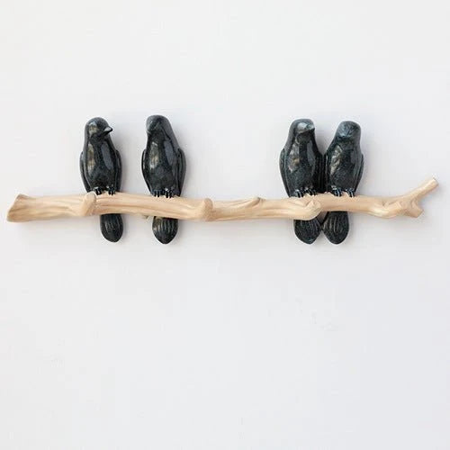 Decorative Wall Hook Bird Design Resin Easy Install