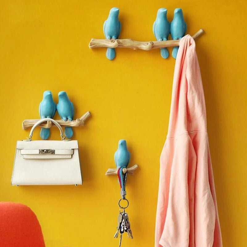 Decorative Wall Hook Bird Design Resin Easy Install