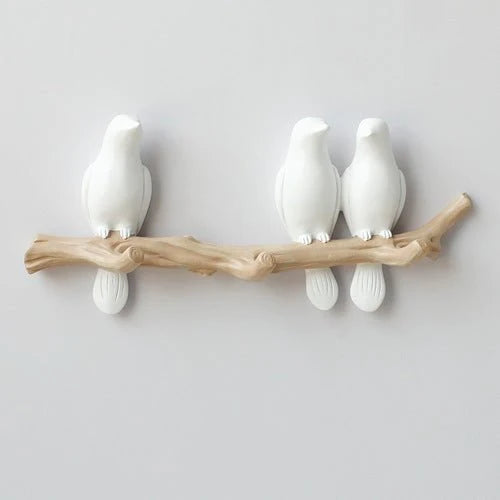 Decorative Wall Hook Bird Design Resin Easy Install