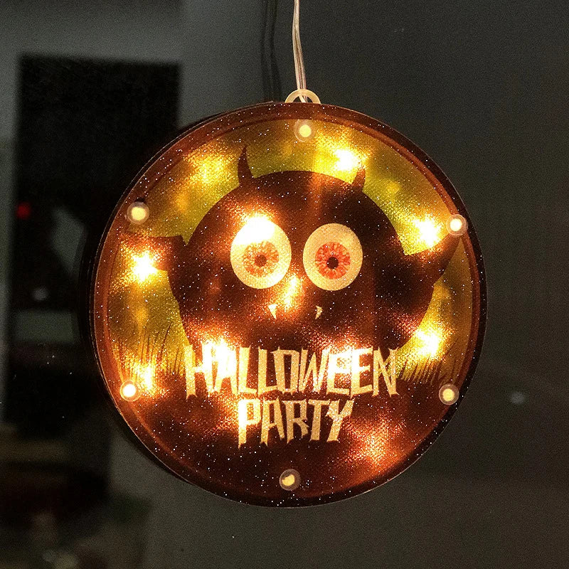 Decorative Wall Lamp Spooky Cat & Pumpkin Soft Light