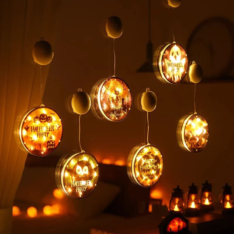 Decorative Wall Lamp Spooky Cat & Pumpkin Soft Light