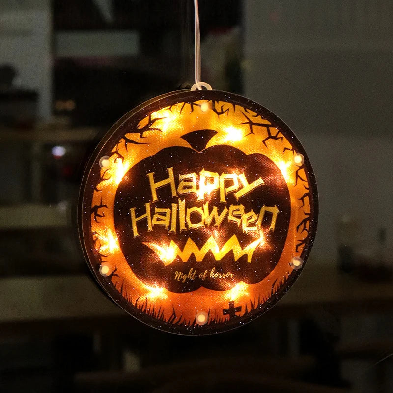 Decorative Wall Lamp Spooky Cat & Pumpkin Soft Light