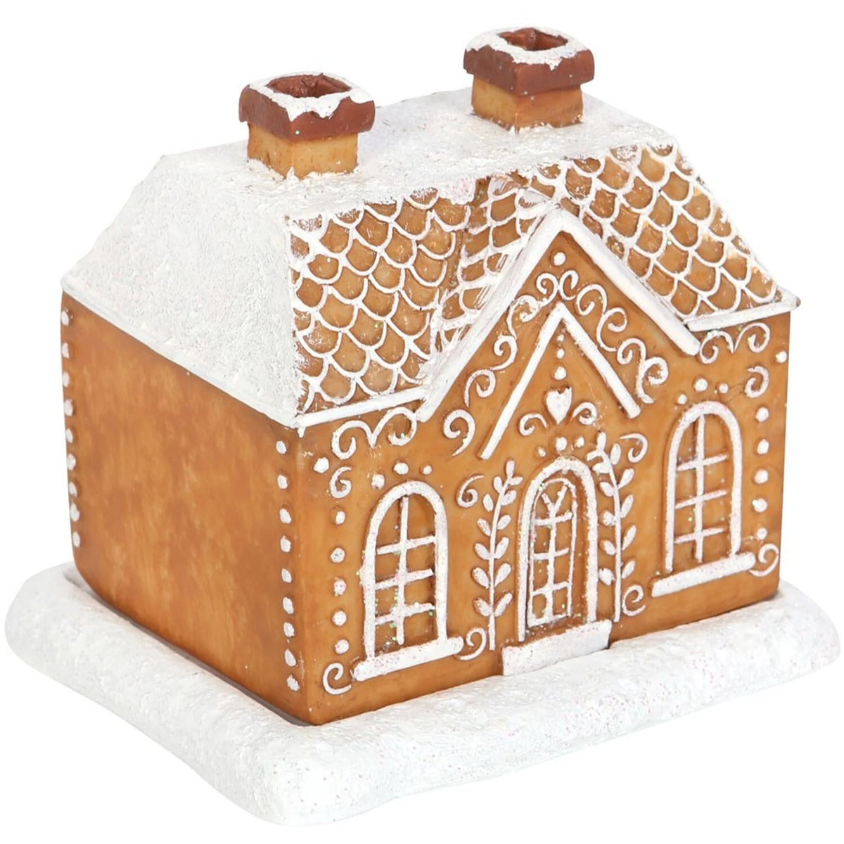 Decorative Winter House Snowy Village Design Durable & Wipe-Clean