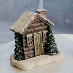 Decorative Winter House Snowy Village Design Durable & Wipe-Clean