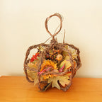 Decorative Wreath Autumn Floral & Artificial Pumpkins
