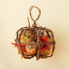 Decorative Wreath Autumn Floral & Artificial Pumpkins