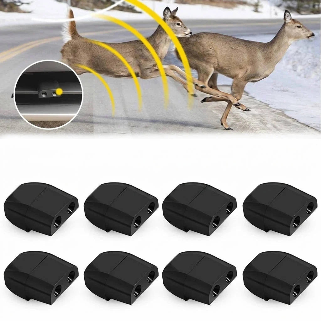 Deer Warning Whistles Speed-Activated Adhesive Mount Set of 8