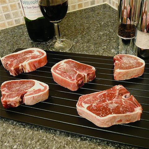 Defrosting Tray Rapid Thermal Thawing Aluminum & Dishwasher-Safe