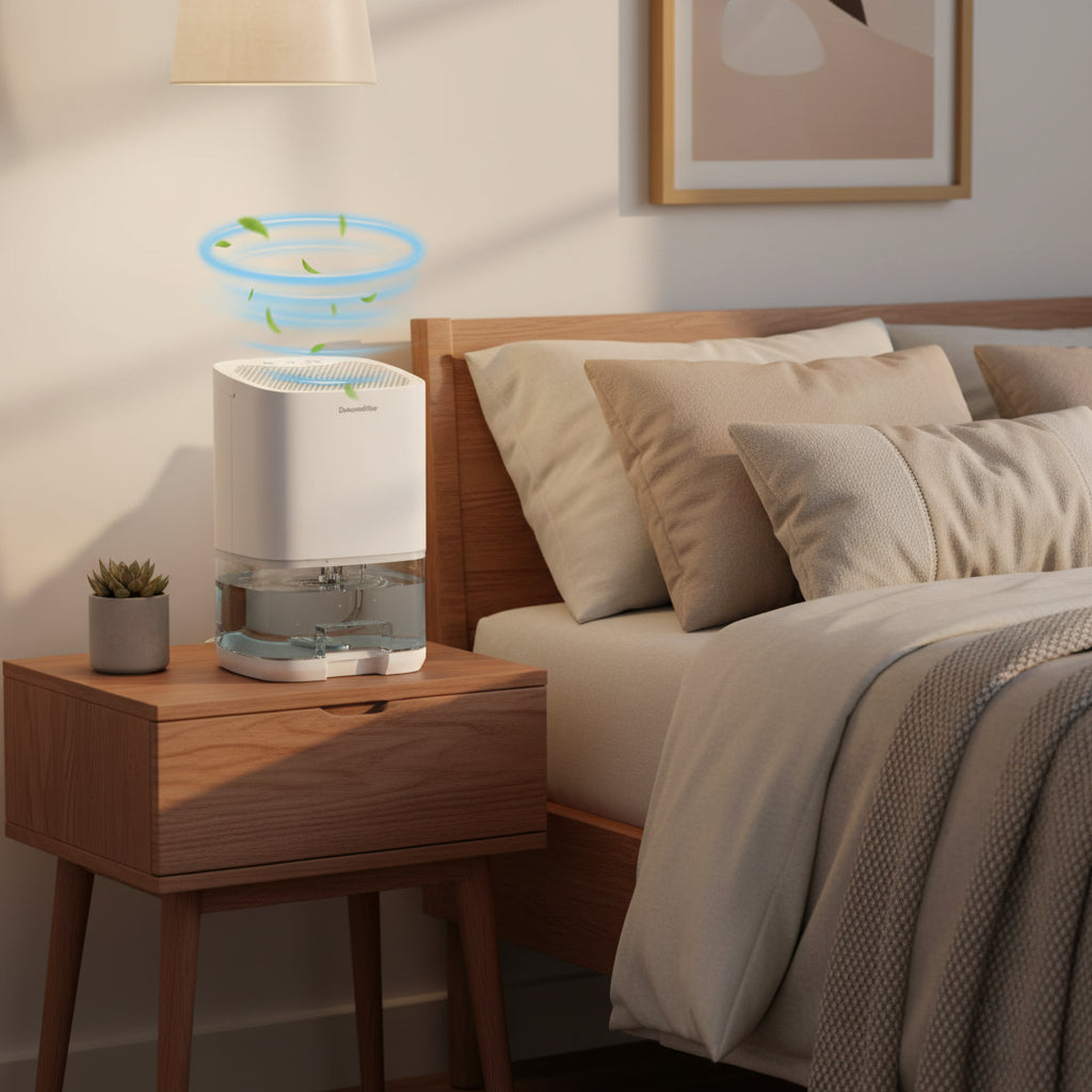 Dehumidifier Compact 2-in-1 Moisture & Air Filtration 1L Tank