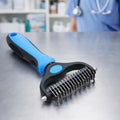 Dematting Brush Dual-Sided Stainless Steel Teeth