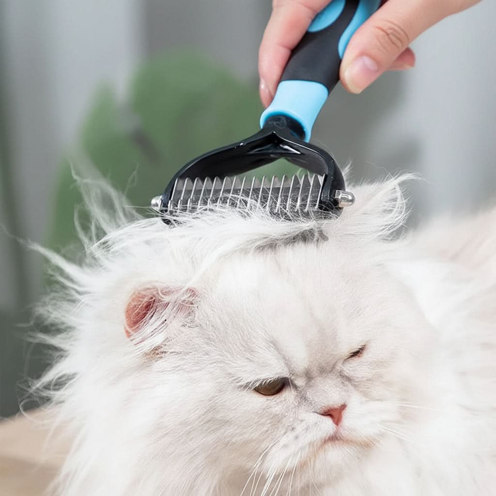 Dematting Brush Dual-Sided Stainless Steel Teeth