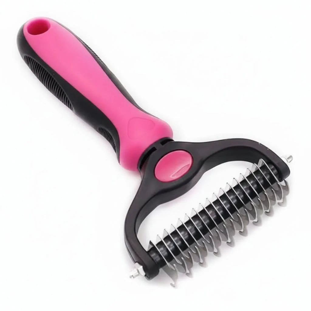 Dematting Brush Dual-Sided Stainless Steel Teeth