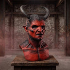 Demon Mask Hand-Painted Latex Adjustable Strap