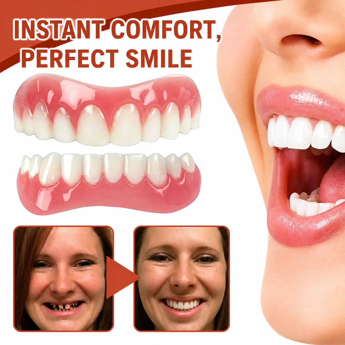 Denture Cushions Soft Silicone Non-Slip Custom Fit