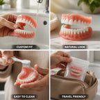 Denture Set Boil-and-Bite Flexible Polymer Upper & Lower