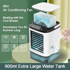 Desk Air Cooler Dual Nozzle Mist 900ml Quiet Operation