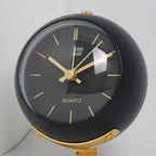 Desk Clock Compact Metal Case Quartz Movement