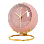 Desk Clock Compact Metal Case Quartz Movement