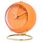 Desk Clock Compact Metal Case Quartz Movement