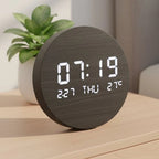 Desk Clock Digital LED Display Compact 7.7-Inch