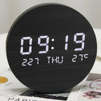Desk Clock Digital LED Display Compact 7.7-Inch