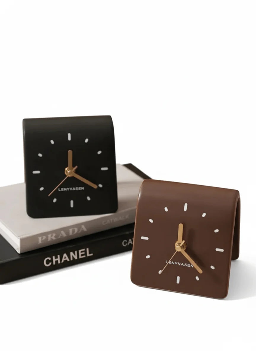 Desk Clock Mini Ceramic Silent Quartz