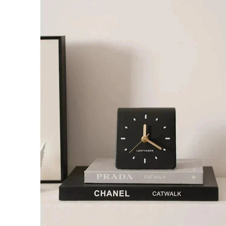 Desk Clock Mini Ceramic Silent Quartz