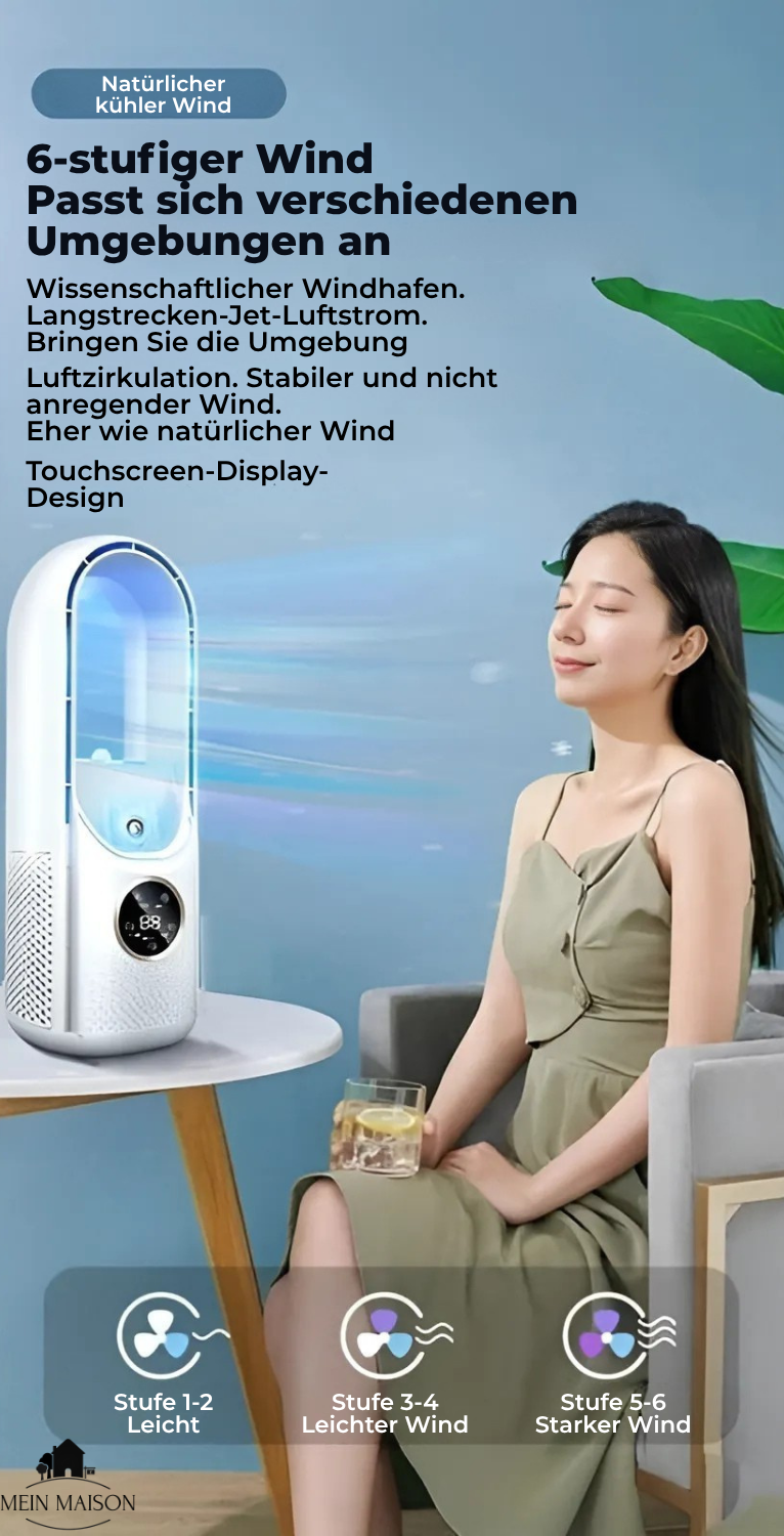 Desk Fan Blade-Less Humidifier USB Powered