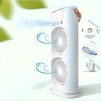 Desk Fan Dual-Head Misting & USB-Powered
