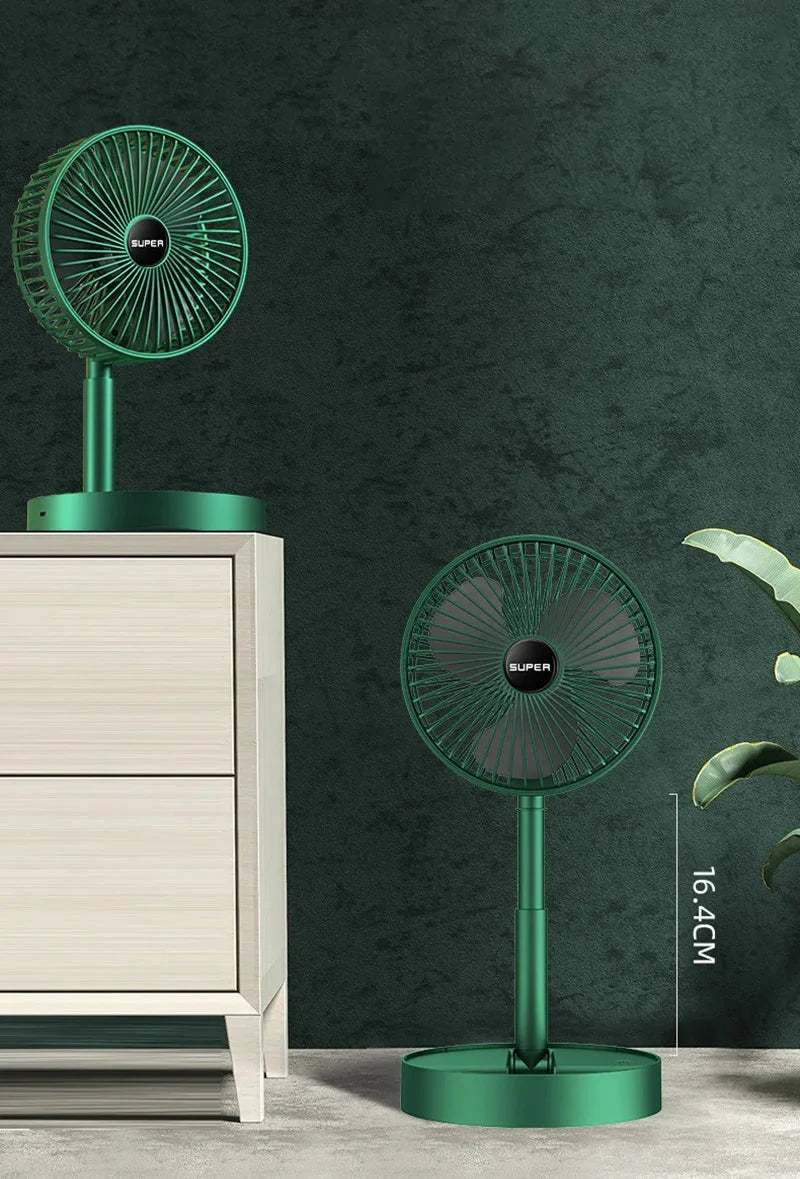 Desk Fan Foldable USB Rechargeable Five-Speed