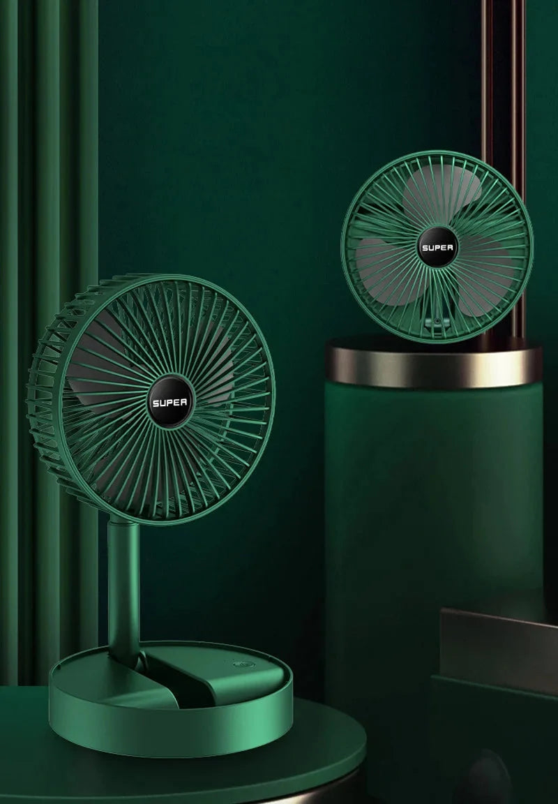 Desk Fan Foldable USB Rechargeable Five-Speed