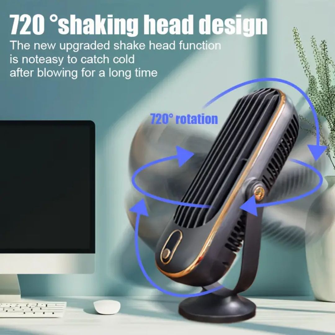 Desk Fan USB Rechargeable Ultra-Quiet Touch Controls