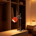 Desk Lamp Adjustable Arm Globe Shade Three-Color Plug-In