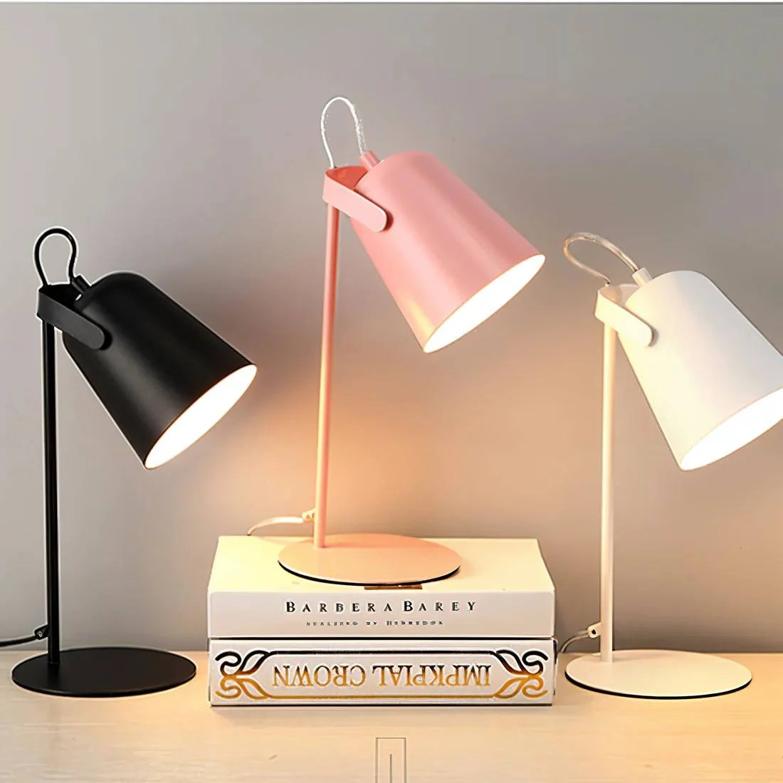 Desk Lamp Adjustable Tilt & Rotatable Shade Iron Base