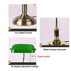 Desk Lamp Emerald Glass Shade & Dual USB Charging