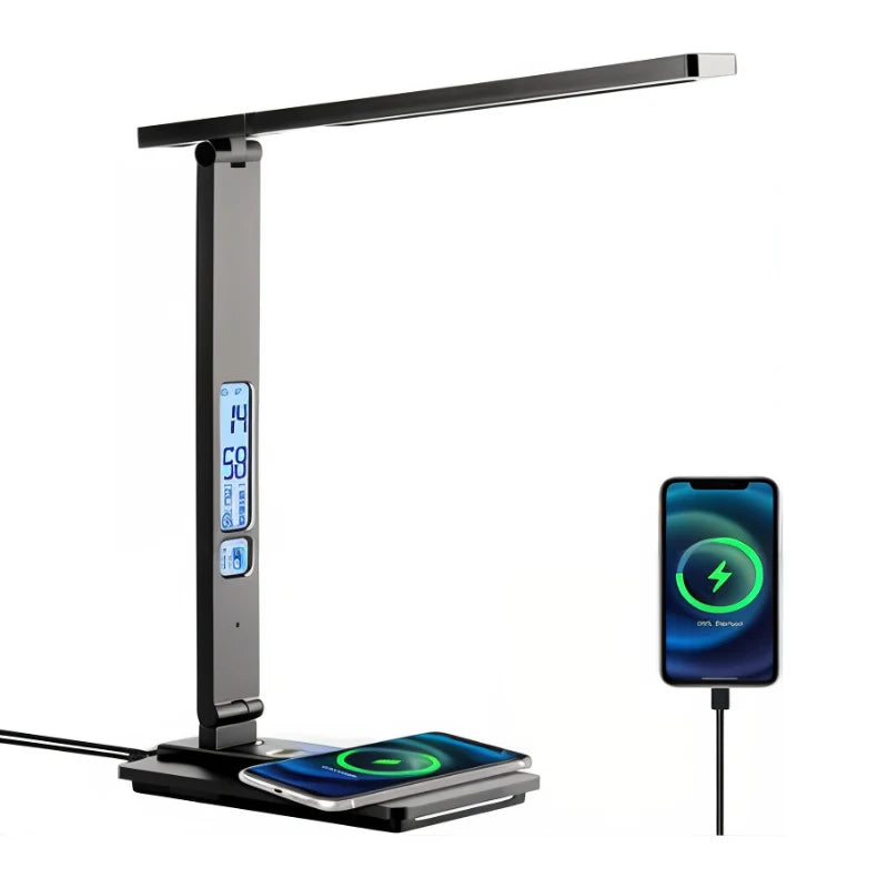 Desk Lamp Wireless Charging & USB Touch Controls