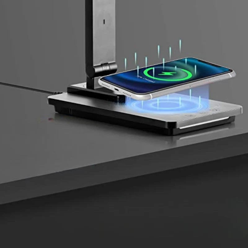 Desk Lamp Wireless Charging & USB Touch Controls