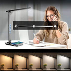 Desk Lamp Wireless Charging & USB Touch Controls