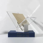 Desk Magazine Holder Marble-Pattern Acrylic Space-Saving
