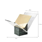 Desk Magazine Holder Marble-Pattern Acrylic Space-Saving