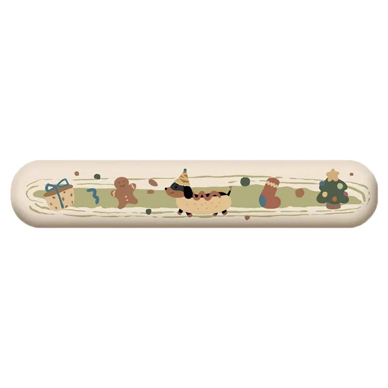 Desk Mat Dachshund Print Soft Wrist Rest Non-Slip Base