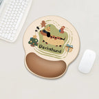 Desk Mat Dachshund Print Soft Wrist Rest Non-Slip Base