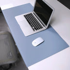 Desk Mat Faux Leather Wrist Support Non-Slip Base