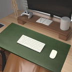 Desk Mat Faux Leather Wrist Support Non-Slip Base