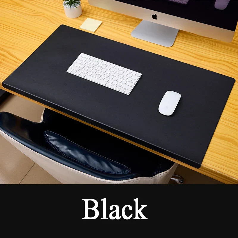 Desk Mat Faux Leather Wrist Support Non-Slip Base