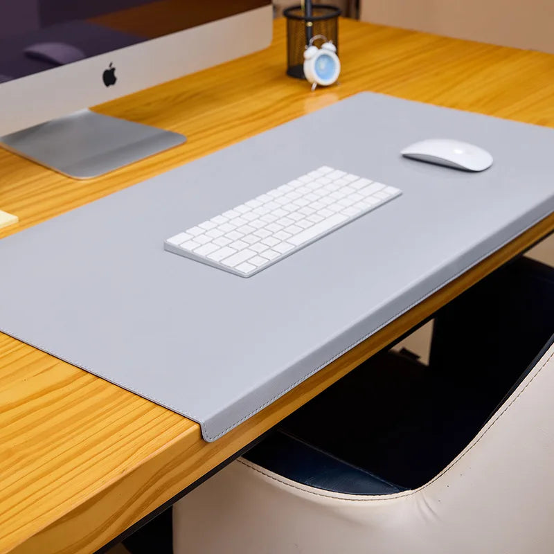 Desk Mat Faux Leather Wrist Support Non-Slip Base