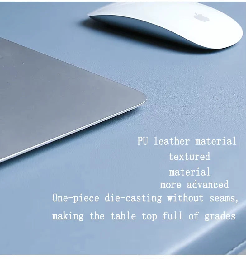 Desk Mat Faux Leather Wrist Support Non-Slip Base