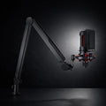 Desk Microphone Boom Arm Adjustable Clamp & Cable Management