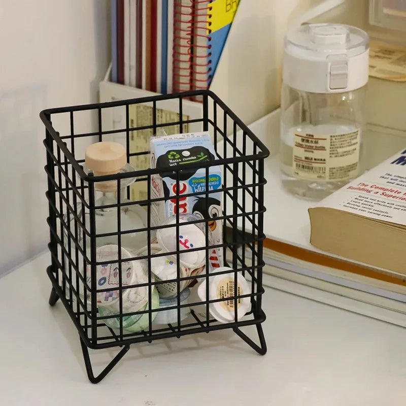 Desk Organizer Rack Open Grid Elevated Legs Rust Resistant