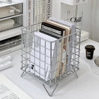Desk Organizer Rack Open Grid Elevated Legs Rust Resistant